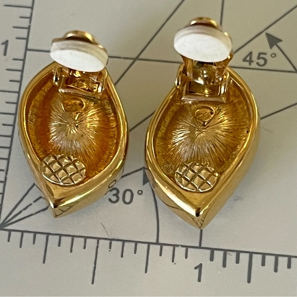 ⚫️ Swarovski SWAN Abstract Blue Topaz Crystal Earrings 18K Gold Plated EVC - Picture 9 of 12